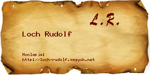 Loch Rudolf névjegykártya